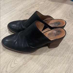 Madewell Black Leather Mules